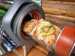 Salmon Rice in Solar Cooker