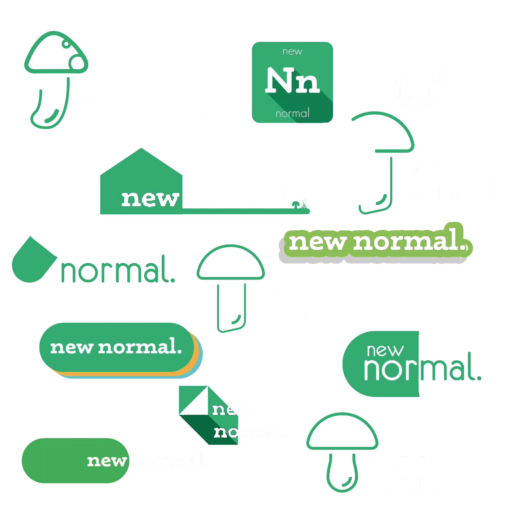 Initial Logo Ideation New Normal Grassroots